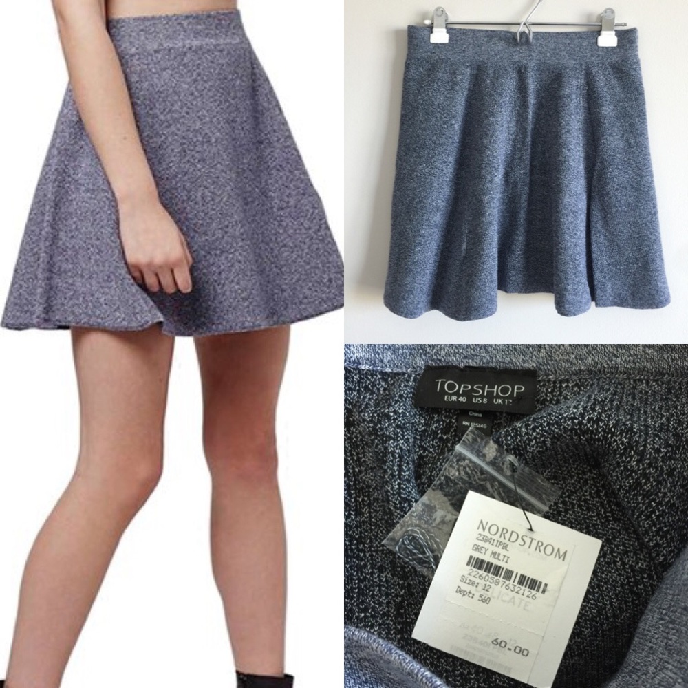 Topshop Flippy A-Line Skirt
